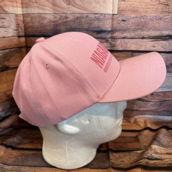 Pink Niagara Falls New York Hat Adjustable H & L Strapback Cap USA State Park - Picture 2 of 7